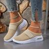 2026 Spring New Mesh Women's Shoes Breathable Fly-woven Single Shoes Half-drag Casual Shoes Flat Heel One-pedal Comfortable Women's Shoes