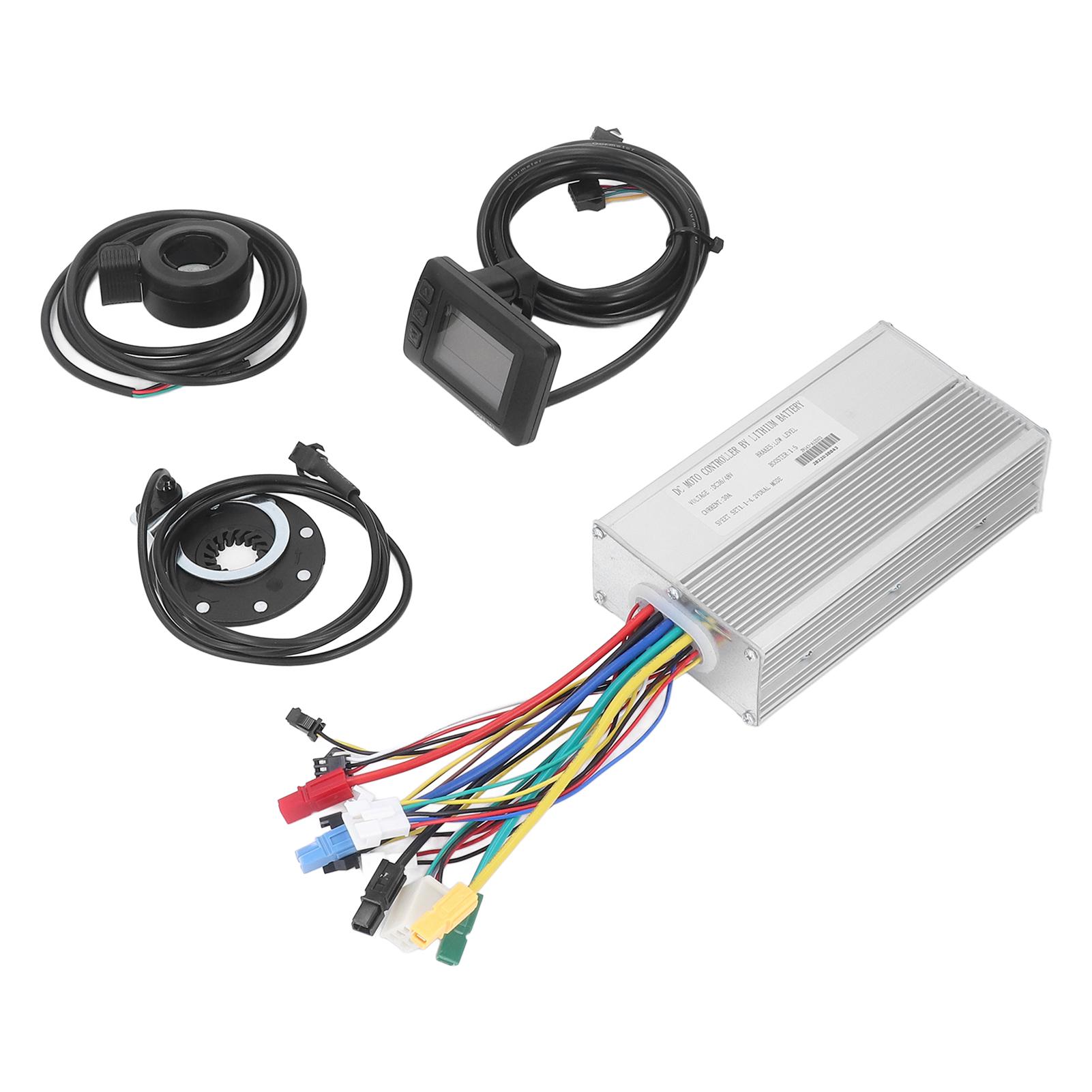 

Комплект для переоборудования электрического велосипеда 36 В 48 В 1000 Вт 30 А Бесщеточный контроллер двигателя M3 Дисплей Thumb Throttle