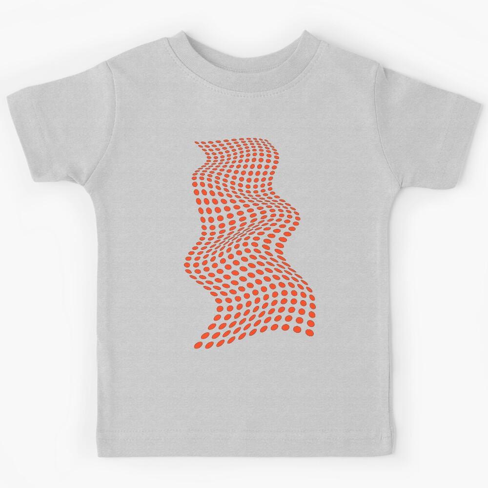 Wavy Dots - Burnt Orange Kids T-Shirt 120