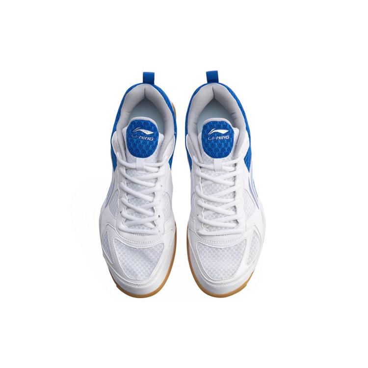 New LINING Men's Table Tennis Training Shoes   White/Blue APTP001-1