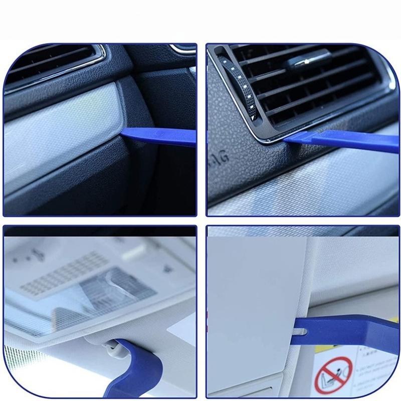 5Pcs No Scratch Plastic Pry Tool Car Trim Removal Tool Kit Interior Door Panel Clip Fastener Removal Set For Vehicle