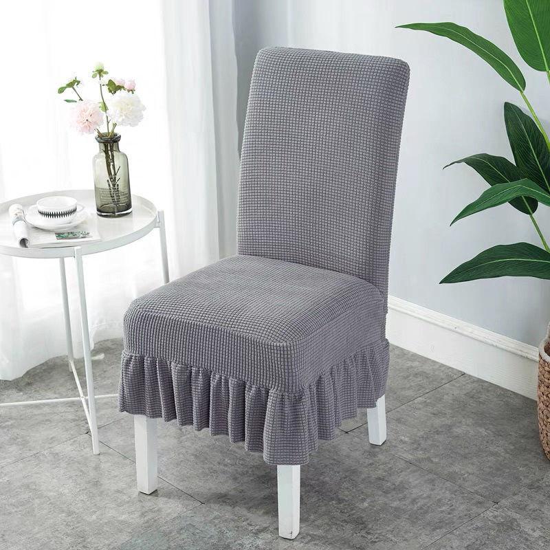 Esszimmerstuhlbezug, Jacquard-Spandex-Schonbezug, dehnbar, für Küchenstuhl, Sitz, Hotel, Bankett, elastisch