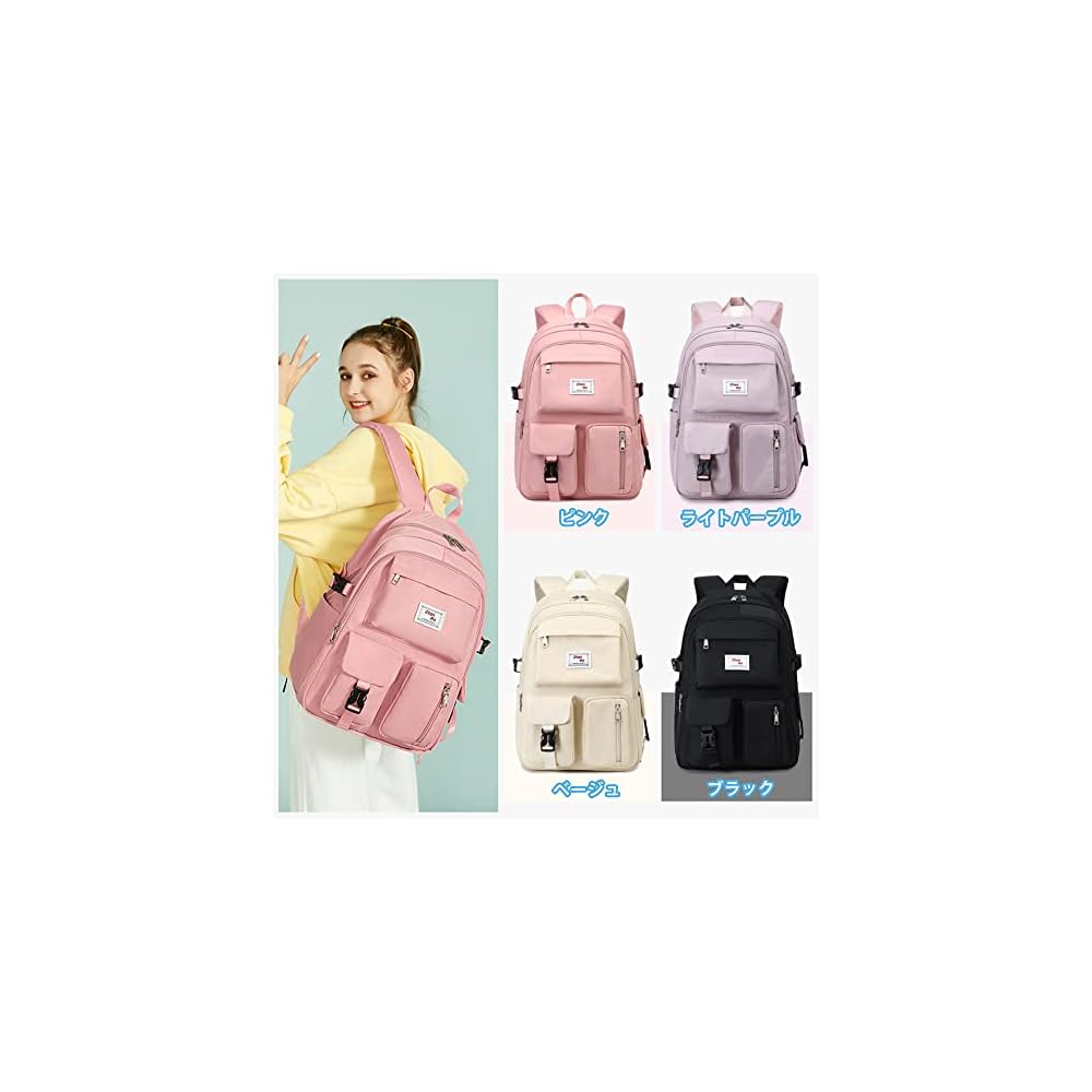 MIPOHAM Backpack for Women, Men, and Girls: 2-Layer Design, 14 Pockets, Large Capacity,