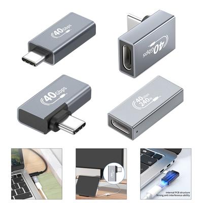 Hochgeschwindigkeits-USB-C-Adapter, Typ-C-Stecker auf Buchse, 40 Gbit/s schnelle Datenübertragung, 100 W PD-Schnellladung