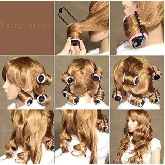 8pcs Hair Care Roller Style Sponge Does Not Hurt Hair Curler, Hair Rollers Rolls Styling Curler Tools Foam Self Lock Holder Bun, Easy DIY Natural Way