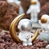 Kids Gift Miniatures Moon Astronaut Model Astronaut Figure Spaceman Sculpture Educational Toys