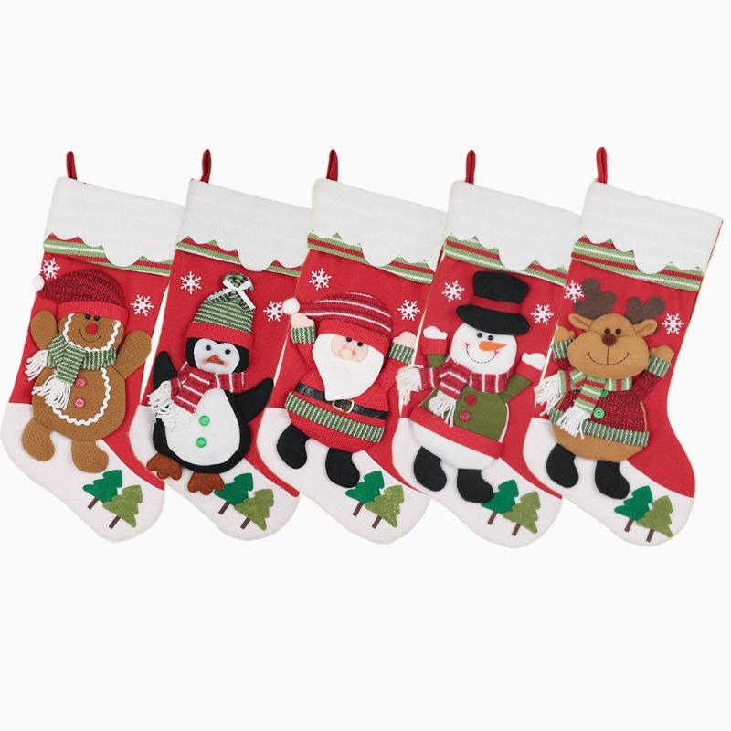 Christmas decorations, creative cartoon-shaped gift socks, for home Christmas scene decoration