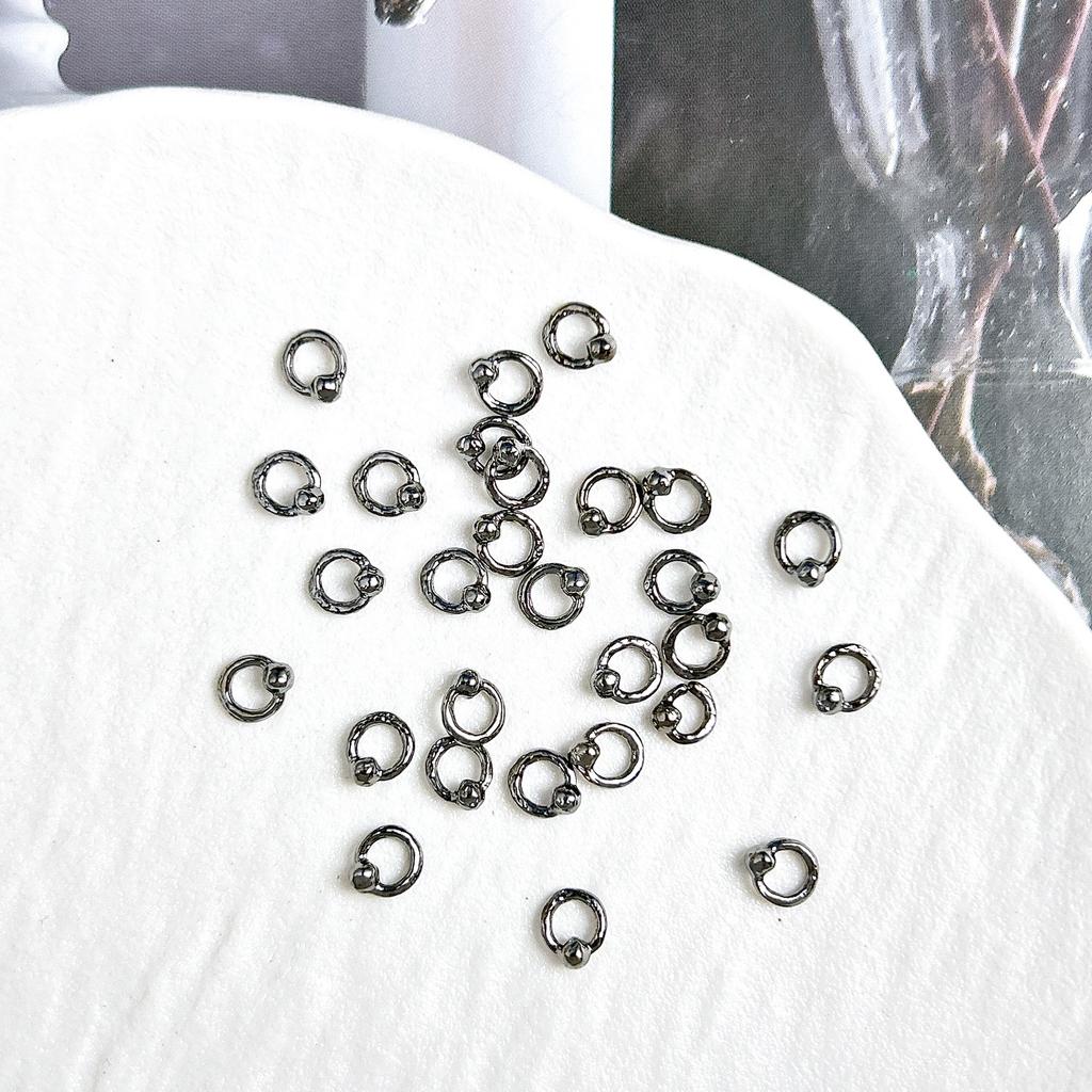 Legierung Gebogener Stab Augenbrauenstecker Außengewinde Doppelseitig Vergoldet Spitzkegel Punk Style Nagelkunst Zubehör DIY Nagel Süß Cool Dekoration DIY