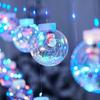 10pcs Romance Christmas Decorations Santa Claus Wishing Ball LED Curtain String Light  Home