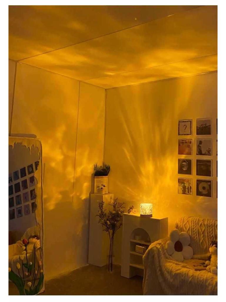 Romantic Rotating Aurora Projector: Water Ripple Atmosphere and Night Light