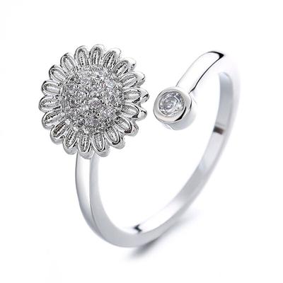 Fashion Fidget Anxiety Rings for Women Spinner Rotatable Ring AdjustableCalming Worry Meditation Stress Relief Ring Set
