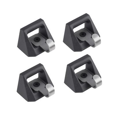 Rustproof Scratch Resistant L Track Cleat Hooks Aluminum Alloy Bed Rail Track Hooks for Tesla Cybertruck Enclosed Trailer Rails