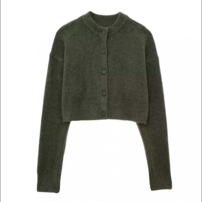 Womens Knit Cardigan Sweater Single-Breasted Fashion Casual Multi-Color Options Short Outerwear