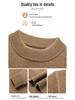 2025 Men's Pure Wool Round Neck Knit Sweater - Casual Long Sleeve Autumn/Winter Collection