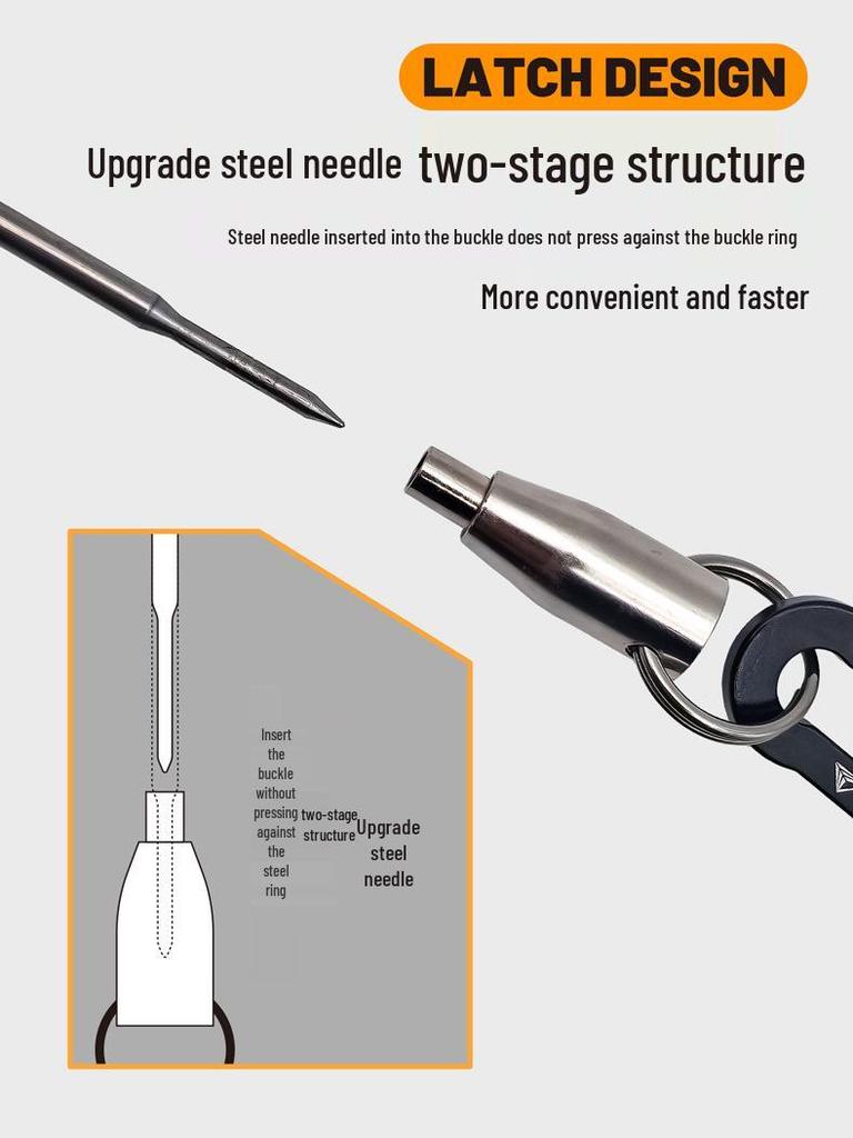 Large Portable Fish Lock Clip with Rope for Lure Fishing Gear