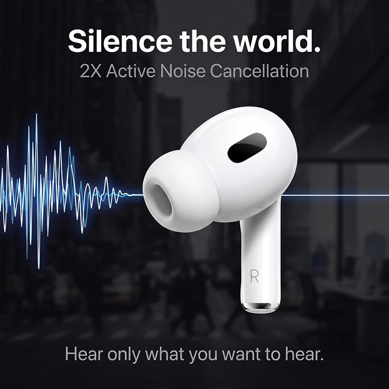 AirPods Pro 2nd Generation True Wireless Bluetooth Earbuds In‑ear Noise Reduction Stereo Headphones With Type‑C Charging Cable For iOS Android