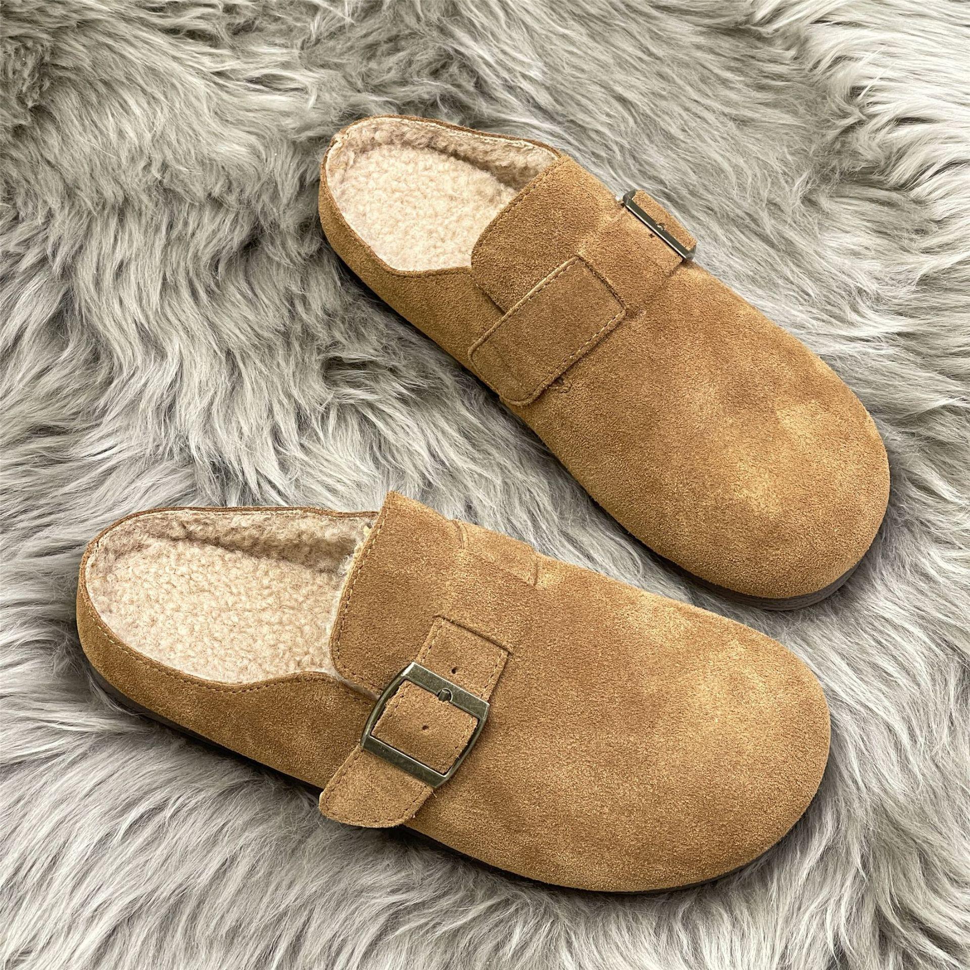 

Осенне-зимние кожаные ретро туфли-лоферы на плоской подошве, универсальные, из вельвета, теплые, женские, хлопковые 40