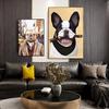 Bedroom Decor Funny Abstract Animals Canvas Pictures On Wall Modern Pug Dog Art Posters and Prints Room Decor No Frame
