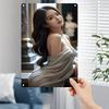 Brand Metal Wall Art Decor  Elegant Woman Portrait Iron Sign 2D Flat Wall Decor with Rounded Corners Easy Mounting for Hom