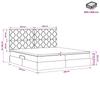 Storage Bed with Mattress Black 200 X 200 Cm Fabric
