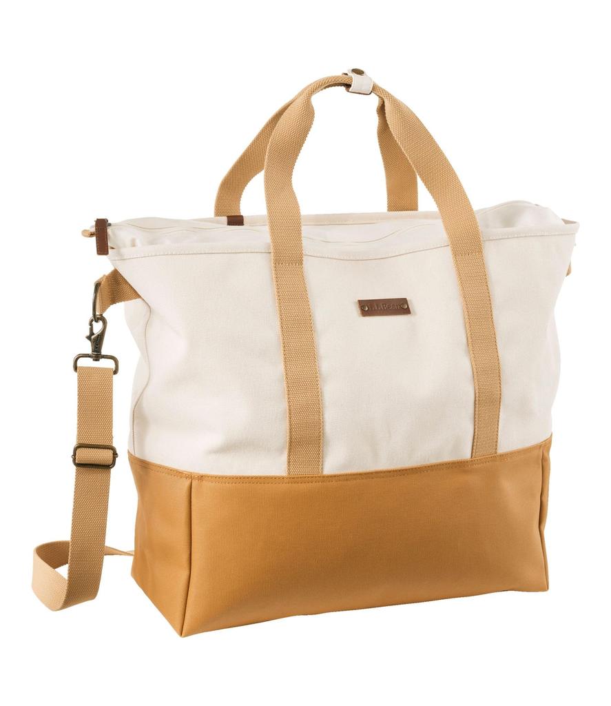 L.L.Bean Geantă Tote Nor'easter, Mare, Mărime Universală, Bronz ÎnchisCremăCaise Multicolor, 1000201035