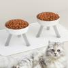 Plastic Elevated Cats Dog Bowl Stand Non Slip Base Pet Food Bowl Holder  for Dogs Cats