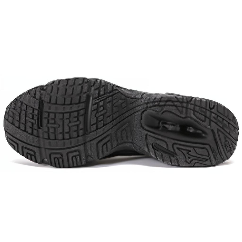 Mizuno Wave Rider Fabric Synthetic Leather Retro Thick Sole Shock Absorption Slip Resistant Wear Resistant Breathable Mid Top Casual Shoes D1GH222305