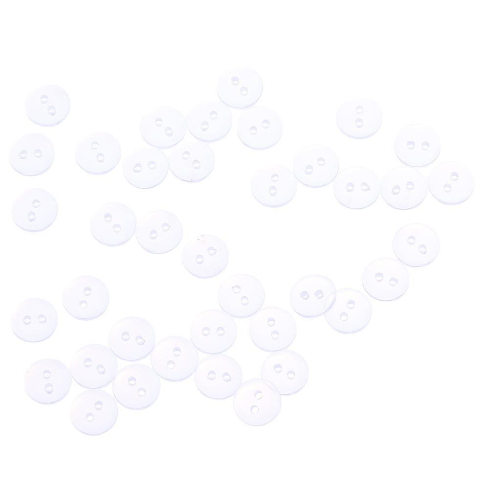 500 PCS 10mm Resin Buttons Clear 10mm Round Transparent DIY Craft Projects Shirt Buttons  Sewing