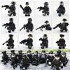 Moc Military Building Block Set Black Swat Jeep With Small Granule Assembly Toy Bag Pieces)