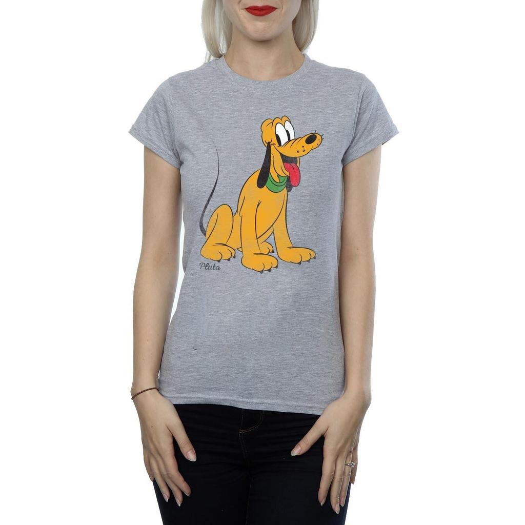 Disney Klassisches Pluto Heather T-Shirt für Damen/Damen