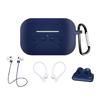 5-in-1 Earphone Case for Airpods Pro Headset Full Protective Soft Silicone Case+Carabiner+Anti-lost Strap+Ear hook+Buckle
