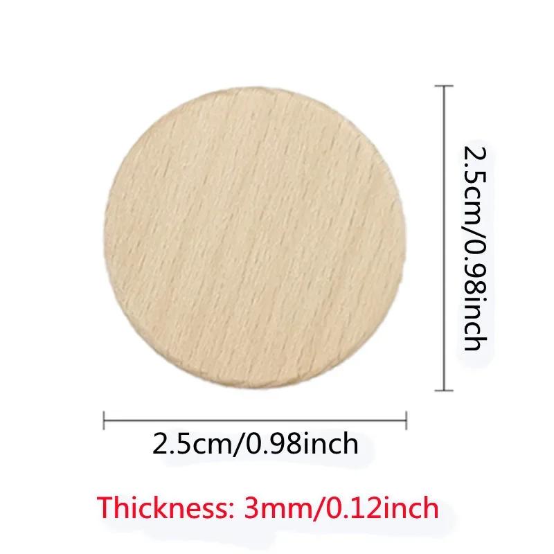 10 Pcs Flat Round Unfinished Wood Cutout Wood Slices for DIY Printing Art Craft Home Embellishments for Arts Crafts Projects