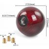 Muge Racing Universal Real Carbon Fiber Shift Knob 6 Speed Gear Shift Knob Round Ball For Most Manual/Automatic Car With 3 Adapters