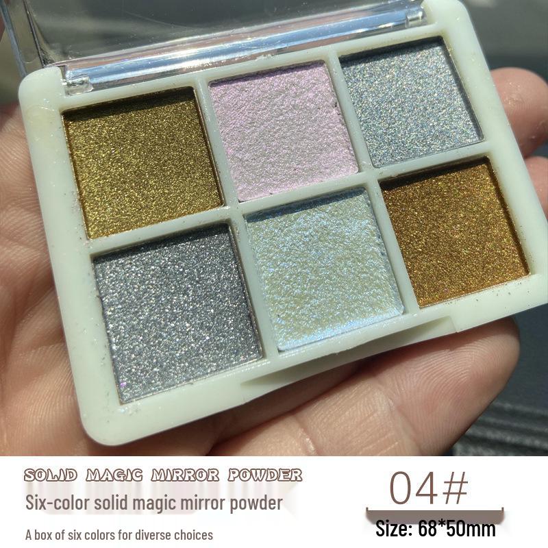 

6-Color Magic Mirror Powder Set: Ultra-Bright Nail & Eyeshadow Palette with Aurora and Gold Ripple Effects