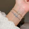 Elegant Zircon Butterfly Pendant Bracelet With Rhinestone Embellishments For Womens Fashion