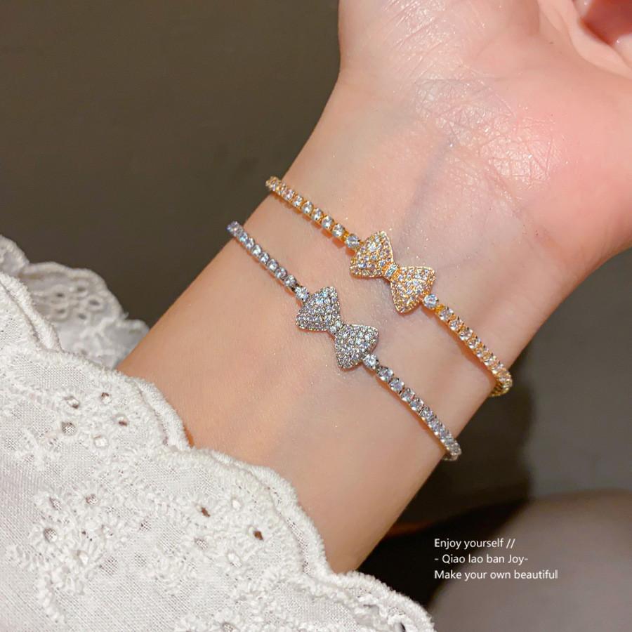 Elegant Zircon Butterfly Pendant Bracelet With Rhinestone Embellishments For Womens Fashion