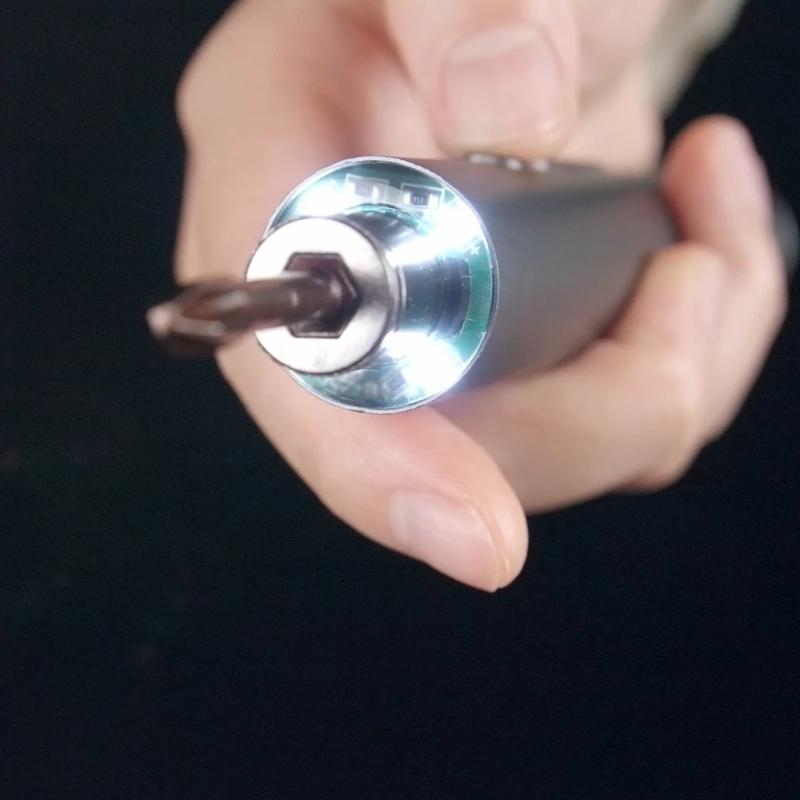 3.7V Cordless Electric Screwdriver Adjustable Torques Small Portable Power Screwdriver with LED Work Light for Repair