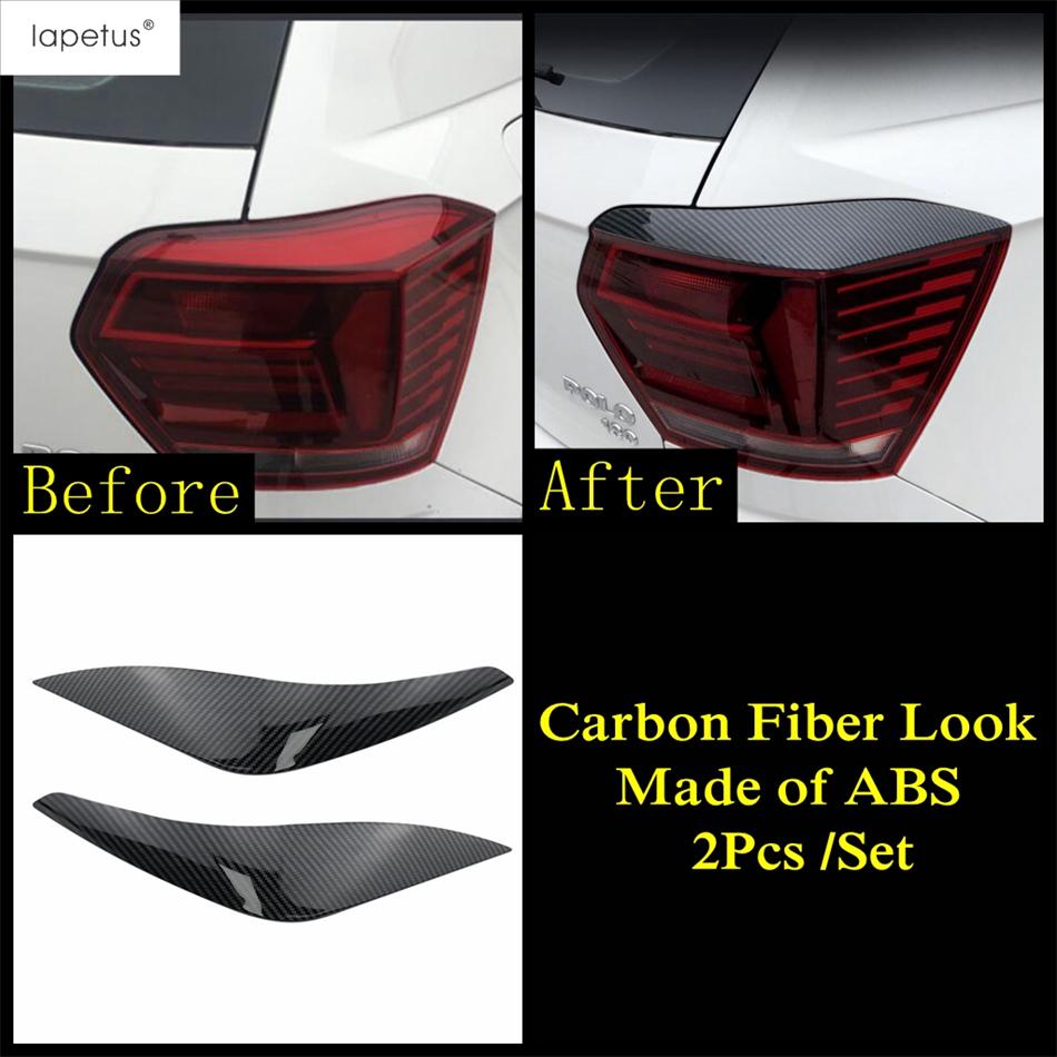 Für VW Volkswagen Polo  -  Auto Front Hinten Scheinwerfer Nebelscheinwerfer Lampe Augenbraue Augenlid Abdeckung Zierleiste Schwarzes Zubehör Außenkit