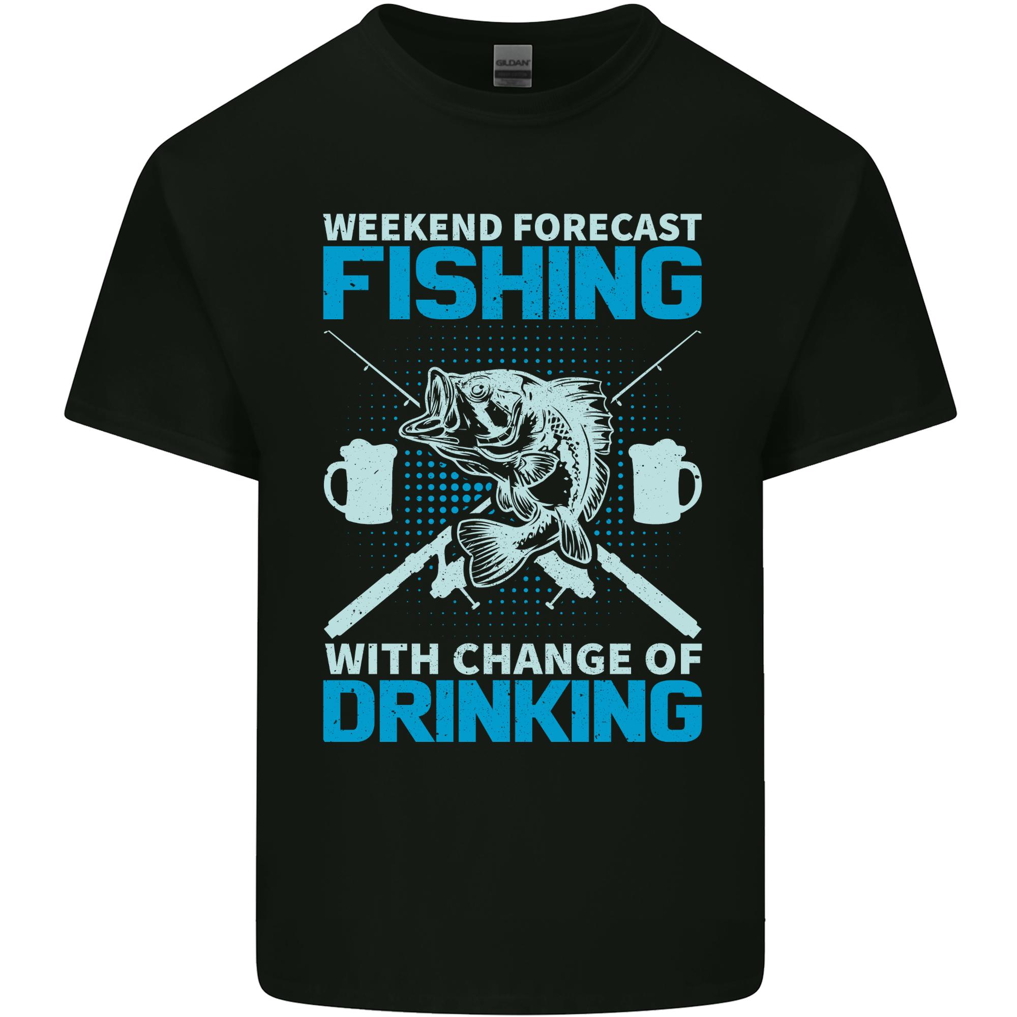 Fishing Forecast Funny Beer FisherUnisex Unisexs Light Cotton TShirt S