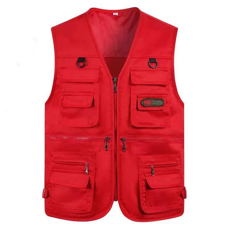 Gilet da uomo multitasche primavera e autunno quattro stagioni gilet casual da uomo tempo libero outdoor multitasche pesca fotografia gilet da lavoro