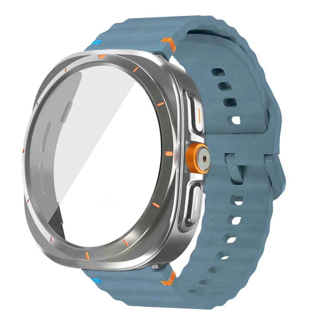 Change To Ultra Case+Band for Samsung Galaxy Watch Ultra Upgrade To Galaxy Watch 7 6 40mm 44mm Tempered Glass Screen Protector