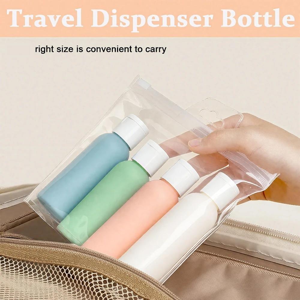 4Pcs 50ml Leakproof Travel Bottles Set Refillable TSA Approved for Shampoo Lotion Gel Hand Sanitizer Toiletries