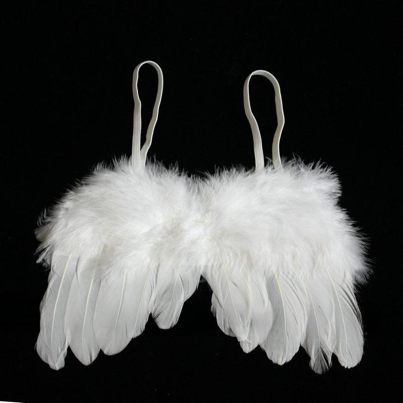 1set Elegant Angel Wings Fairy Feather Headband Angel Costume Accessories for Party Birthday Dress-Up Baby Photobooth Props
