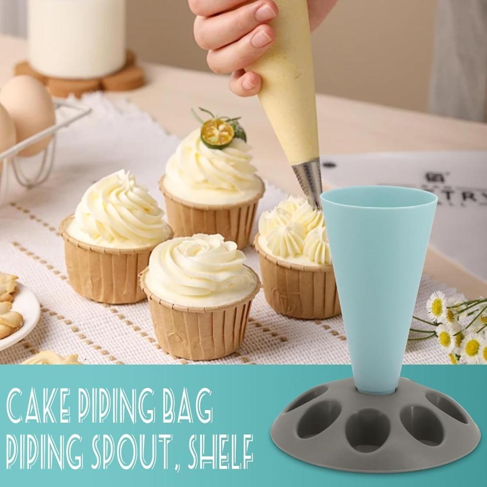 Piping Bag Nozzles Storage Rack Stand With 8 Slots Large Capacity Plastic Pastry Bag Piping Bag Stand for Baking Accessories
