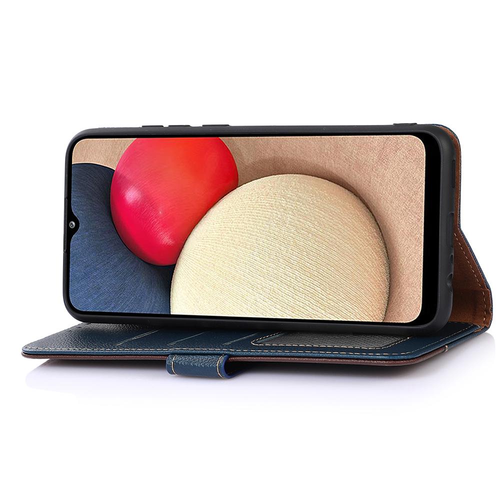 KHAZNEH For Samsung Galaxy S23 FE PU Leather Case Litchi Texture Wallet RFID Blocking Stand Phone Cover