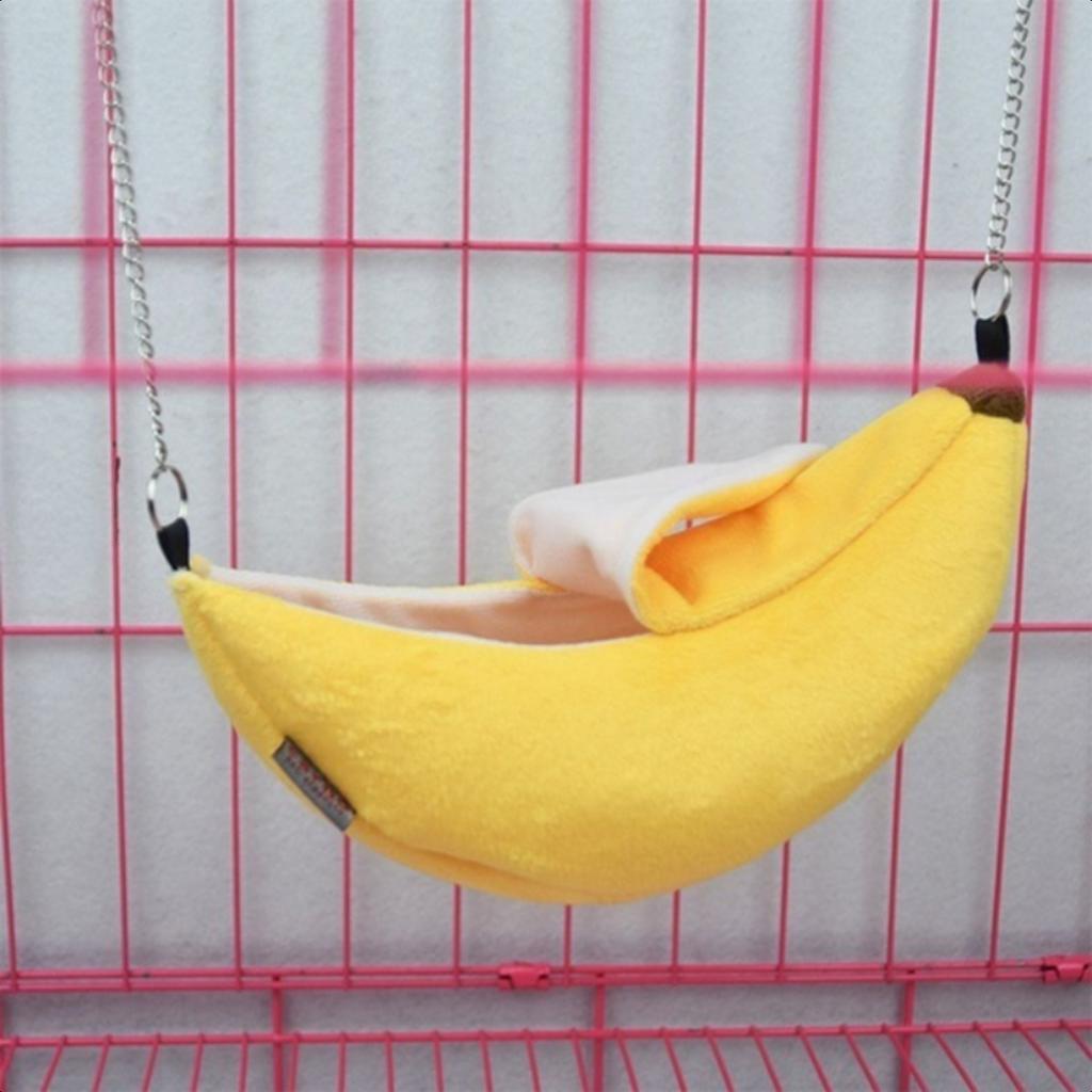 New Soft and plush, cozy and comfortable Banana Hammock Cage House Nest for Small Pets - Adorable, inviting space for cuddling w