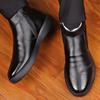 High-top Leather Shoes Cotton Boots Velvet Thickened Warm Black Dirt-resistant Medium Dad Cotton Boots