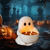 3Pcs Halloween Ghost Candle Holder Holding Bowl Ghost Votive Tealight Candle Stand Candlestick Decoration Table Centerpiece Ornament