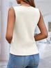 Women's Sleeveless Knit Sweater Vest V Neck Button Down Loose Waistcoat Cardigan