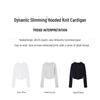 Jin Yujie Women's 2025 Summer Hooded Slim-Fit Knitted Cardigan